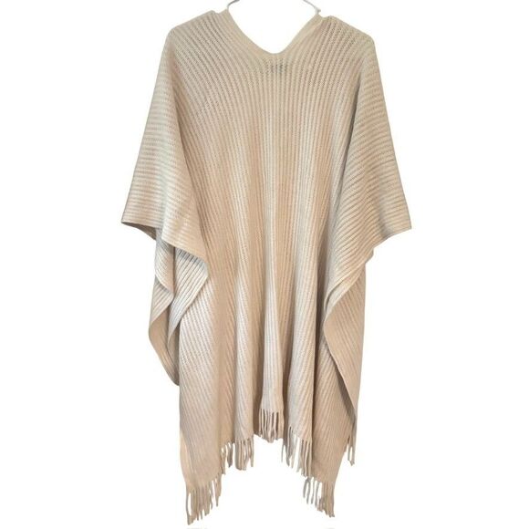 Ann Taylor LOFT Womens One Size Kimono Sweater Cardigan Shawl Ivory Buttery Soft - Picture 2 of 4